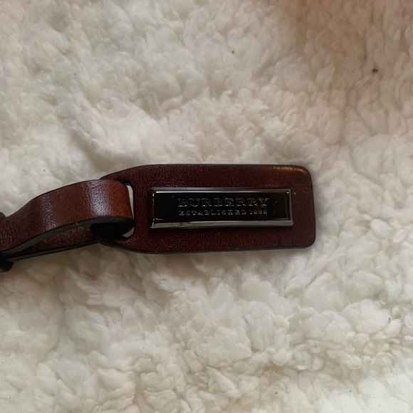 💯Burberry Mega Check Canvas Dark Leather Lowry - Picture 6 of 11